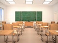 Bright empty classroom for lessons and training. Royalty Free Stock Photo