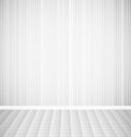 Bright empty room with striped wall and square Royalty Free Stock Photo
