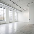 Empty white room corner with bright walls Royalty Free Stock Photo