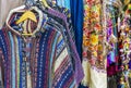 Bright ethnic clothes in a retail store