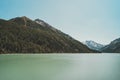 Bright evening. Lake kucherlinskoe. Calmness, serenity. Altai Mountains, Siberia. Russia. blue clear water in the mountain lake. Royalty Free Stock Photo