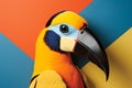 Bright exotic tropical bird toucan