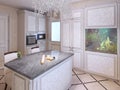 Bright expensive kitchen design