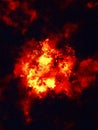 Bright explosion fire  flash on space backgrounds Royalty Free Stock Photo
