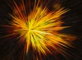 Bright explosion fire speed burst background in space Royalty Free Stock Photo