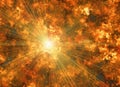 Bright explosion flash background. fire burst Royalty Free Stock Photo
