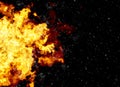 Bright explosion flash on a black backgrounds Royalty Free Stock Photo