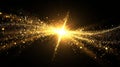 Generative AI Bright sparkling explosion of golden light with shimme particles and glow business concept. Royalty Free Stock Photo