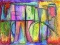 Bright Expressive Colorful Abstract Painting