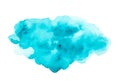 Bright expressive vector blue watercolor blob