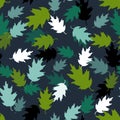 Bright falling leaves seamless pattern for design use