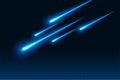 bright falling shooting star comet design