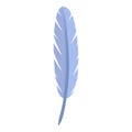 Bright feather icon, cartoon style