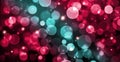 Bright festive bokeh background, party, birthday, holiday, blue red, circles, lights, glitter, blurred Royalty Free Stock Photo