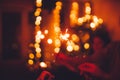 Bright festive Christmas or New Year sparkler Royalty Free Stock Photo