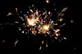 Bright festive New Year Christmas sparklers Royalty Free Stock Photo