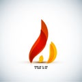 Bright fire concept vector design