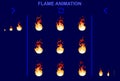 Bright Fire Flame Animation Set