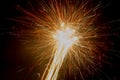 Bright fireworks on night sky background Royalty Free Stock Photo