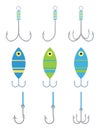 Bright Fishing Lures and Hooks