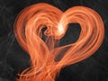 Bright flame heart Royalty Free Stock Photo