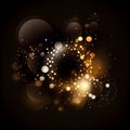 Bright flash of light on a black background, glitter, dust, water, drops, sparks, lens effect, fire, glitter, sparkles, flare Royalty Free Stock Photo