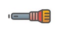 Bright Flashlight Icon for Exploration and Emergency, vector design Generative AI Royalty Free Stock Photo