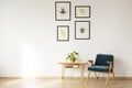 Bright flat interior with artwork Royalty Free Stock Photo