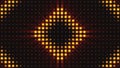 Bright flood lights background with particles and glow. Gold tint. Seamless loop. Strobe Lights Flashing VJ Blinking Box