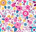 Bright floral pattern