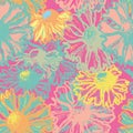 Bright floral seamless pattern