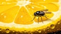 bright fly lemon yellow Royalty Free Stock Photo