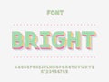 Bright font. Vector alphabet