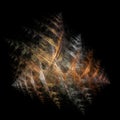 Bright fractal abstraction. Abstraction from luminous triangles
