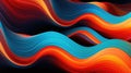 Bright Fractal Wavy Lines, abstract illustration