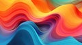 Bright Fractal Wavy Lines, abstract illustration