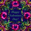Bright frame of hearts for Valentine\'s Day