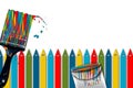 Bright &Fun Illustration Concept Paint brush candy cane Colors