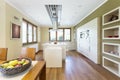 Bright functional kitchen with kitchen island