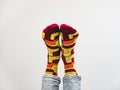 Bright, funny socks with a beautiful pattern