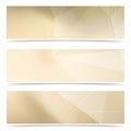 Bright futuristic abstract polygonal card templates collection