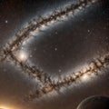 Bright galactic center surrounded by billions of stars ultra sharp c - ai generated Royalty Free Stock Photo