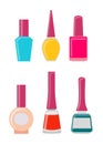 Bright Gel Nail Polishes in Glass Bottles Set