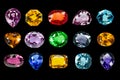 Bright gems collection Royalty Free Stock Photo