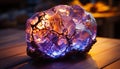 Bright gemstone collection amethyst, quartz, opal nature vibrant beauty generated by AI