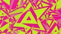 Geometric psychedelic contrasting color triangle space Royalty Free Stock Photo