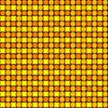 Bright geometric pattern Squares with rounded corners Warm yellow orange brown colors Inspired by flower honey bees hive Royalty Free Stock Photo