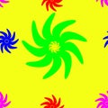 Bright Geometric Seamless Flower Power Pattern Royalty Free Stock Photo