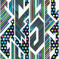 Bright geometric seamless pattern