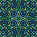 Bright geometrical seamless pattern in the Bulgarian style